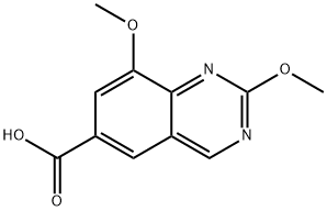 6-Quinazolinecarboxylic acid, 2,8-dimethoxy- Structure