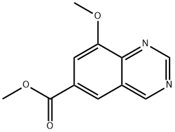 6-Quinazolinecarboxylic acid, 8-methoxy-, methyl ester 구조식 이미지