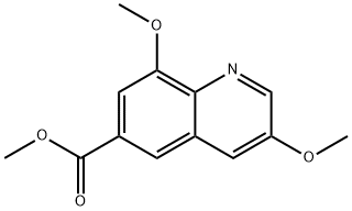 6-Quinolinecarboxylic acid, 3,8-dimethoxy-, methyl ester Structure