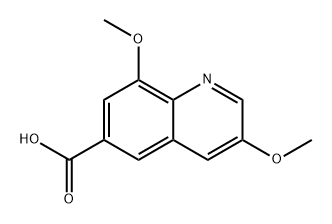 6-Quinolinecarboxylic acid, 3,8-dimethoxy- 구조식 이미지