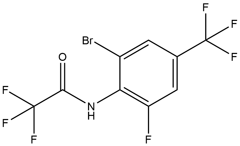 Acetamide, N-[2-bromo-6-fluoro-4-(trifluoromethyl)phenyl]-2,2,2-trifluoro- Structure