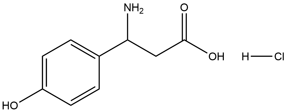 3-Amino-3-(4-hydroxy-phenyl)-propionic?acid  hydrochloride Structure