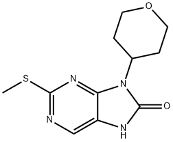 8H-Purin-8-one, 7,9-dihydro-2-(methylthio)-9-(tetrahydro-2H-pyran-4-yl)- Structure