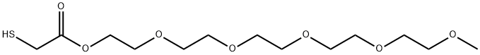 Acetic acid, 2-mercapto-, 3,6,9,12,15-pentaoxahexadec-1-yl ester 구조식 이미지