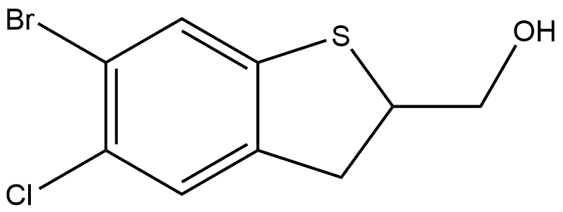 (6-bromo-5-chloro-2,3-dihydrobenzothiophen-2-yl)methanol Structure