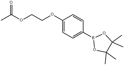 Ethanol, 2-[4-(4,4,5,5-tetramethyl-1,3,2-dioxaborolan-2-yl)phenoxy]-, 1-acetate Structure