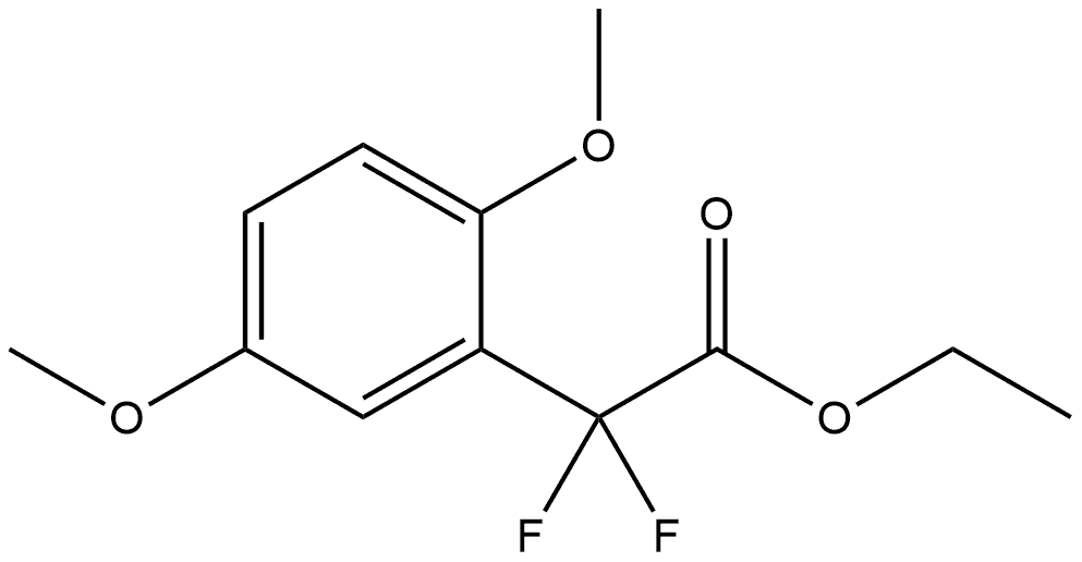 Ethyl α,α-difluoro-2,5-dimethoxybenzeneacetate Structure