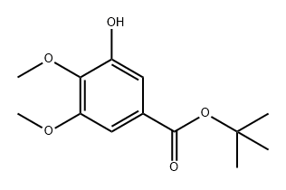 Benzoic acid, 3-hydroxy-4,5-dimethoxy-, 1,1-dimethylethyl ester 구조식 이미지