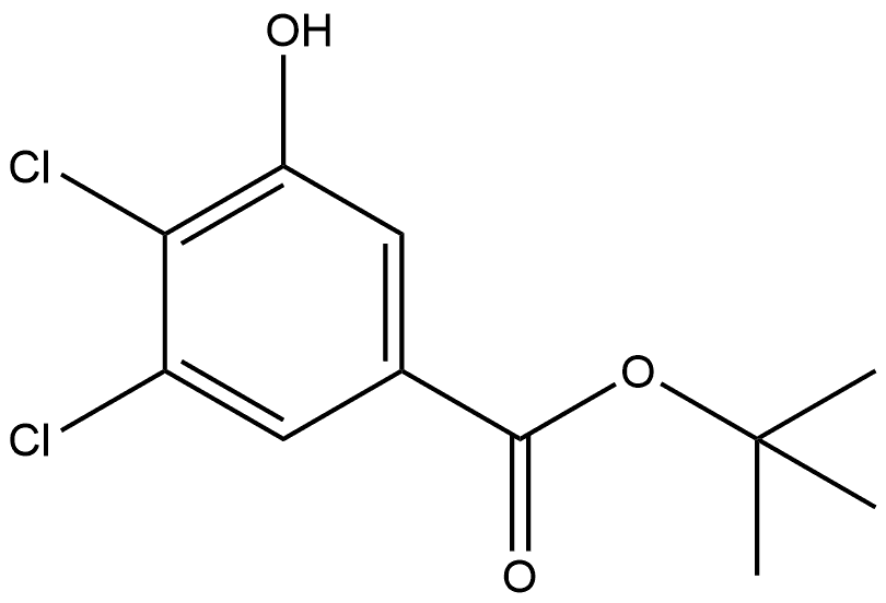 1,1-Dimethylethyl 3,4-dichloro-5-hydroxybenzoate Structure