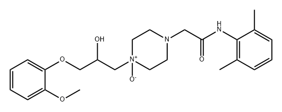 1-Piperazineacetamide, N-(2,6-dimethylphenyl)-4-[2-hydroxy-3-(2-methoxyphenoxy)propyl]-, 4-oxide Structure