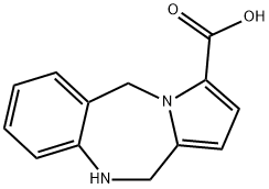 5H-Pyrrolo[2,1-c][1,4]benzodiazepine-3-carboxylic acid, 10,11-dihydro- Structure