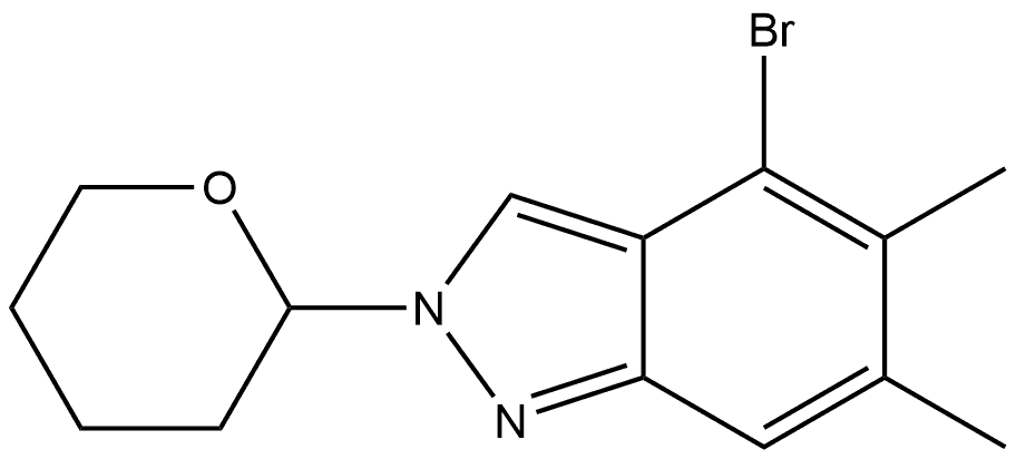 4-bromo-5,6-dimethyl-2-tetrahydropyran-2-yl-indazole 구조식 이미지