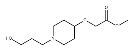 Acetic acid, 2-[[1-(3-hydroxypropyl)-4-piperidinyl]oxy]-, methyl ester Structure