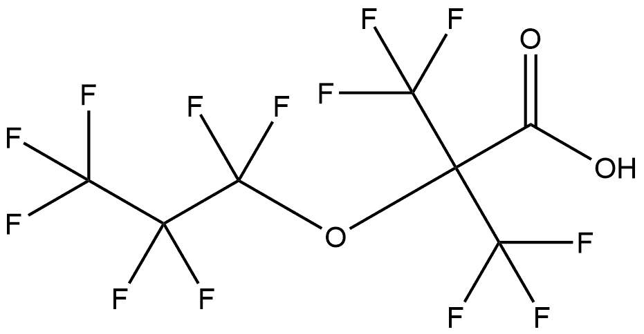 3,3,3-Trifluoro-2-(1,1,2,2,3,3,3-heptafluoropropoxy)-2-(trifluoromethyl)propanoic acid (ACI) Structure