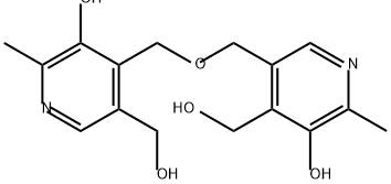 3-Pyridinemethanol, 5-hydroxy-4-[[[5-hydroxy-4-(hydroxymethyl)-6-methyl-3-pyridinyl]methoxy]methyl]-6-methyl- 구조식 이미지