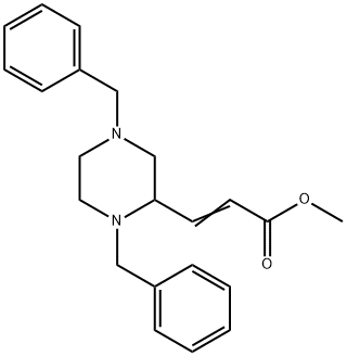 2-Propenoic acid, 3-[1,4-bis(phenylmethyl)-2-piperazinyl]-, methyl ester Structure