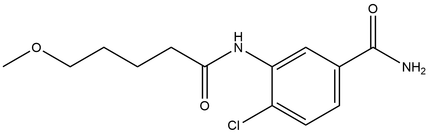 4-chloro-3-(5-methoxypentanamido)benzamide Structure