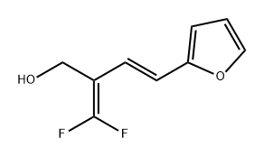 3-Buten-1-ol, 2-(difluoromethylene)-4-(2-furanyl)-, (3E)- 구조식 이미지