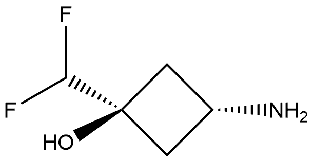 cis-3-amino-1-(difluoromethyl)cyclobutanol Structure