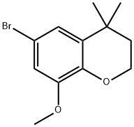 6-Bromo-3,4-dihydro-8-methoxy-4,4-dimethyl-2H-1-benzopyran 구조식 이미지