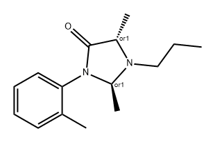 4-Imidazolidinone, 2,5-dimethyl-3-(2-methylphenyl)-1-propyl-, (2R,5S)-rel- Structure