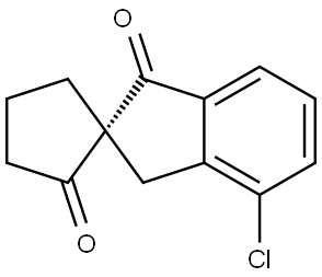 (R)-7'-Chlorospiro[cyclopentane-1,2'-[2H]indene]-2,3'(1'H)-dione Structure