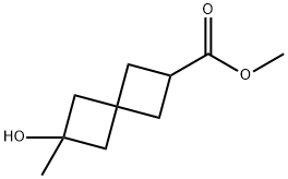 Spiro[3.3]heptane-2-carboxylic acid, 6-hydroxy-6-methyl-, methyl ester Structure