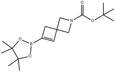 2-Azaspiro[3.3]hept-5-ene-2-carboxylic acid, 6-(4,4,5,5-tetramethyl-1,3,2-dioxaborolan-2-yl)-, 1,1-dimethylethyl ester 구조식 이미지