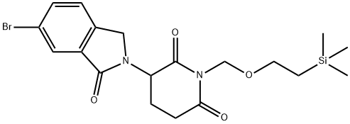 2,6-Piperidinedione, 3-(6-bromo-1,3-dihydro-1-oxo-2H-isoindol-2-yl)-1-[[2-(trimethylsilyl)ethoxy]methyl]- Structure