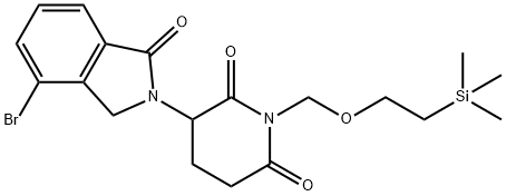 2,6-Piperidinedione, 3-(4-bromo-1,3-dihydro-1-oxo-2H-isoindol-2-yl)-1-[[2-(trimethylsilyl)ethoxy]methyl]- Structure