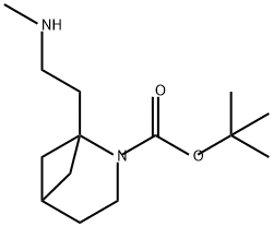 tert-butyl
1-[2-(methylamino)ethyl]-2-azabicyclo[3.1.1]hepta
ne-2-carboxylate Structure