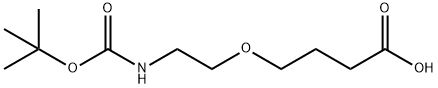 Butanoic acid, 4-[2-[[(1,1-dimethylethoxy)carbonyl]amino]ethoxy]- 구조식 이미지