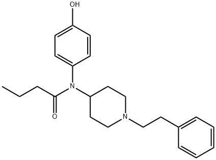 N-(4-Hydroxyphenyl)-N-[1-(2-phenylethyl)-4-piperidinyl]butanamide Structure