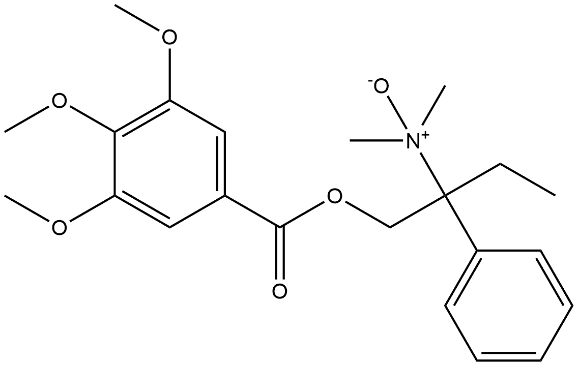 2-(Dimethyloxidoamino)-2-phenylbutyl 3,4,5-trimethoxybenzoate Structure