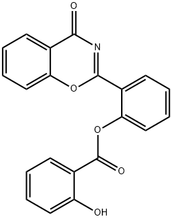 Benzoic acid, 2-hydroxy-, 2-(4-oxo-4H-1,3-benzoxazin-2-yl)phenyl ester Structure