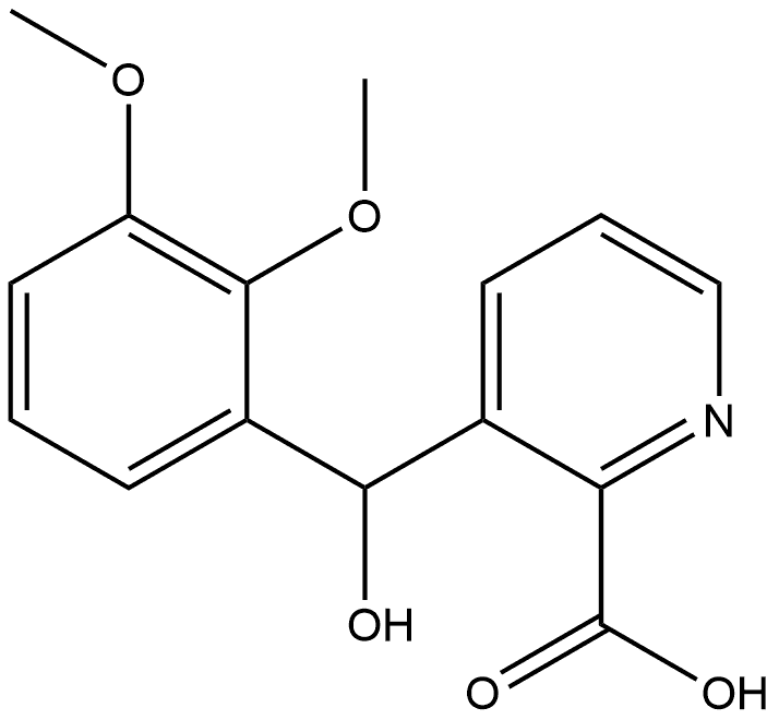 3-[(2,3-dimethoxyphenyl)-hydroxymethyl]pyridine-2-carboxylic acid Structure