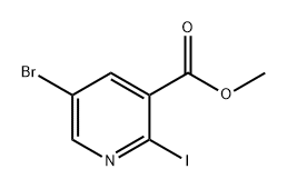 3-Pyridinecarboxylic acid, 5-bromo-2-iodo-, methyl ester Structure