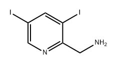 2-Pyridinemethanamine, 3,5-diiodo- Structure