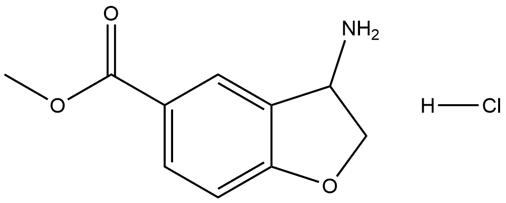 Methyl 3-amino-2,3-dihydrobenzofuran-5-carboxylate hydrochloride Structure