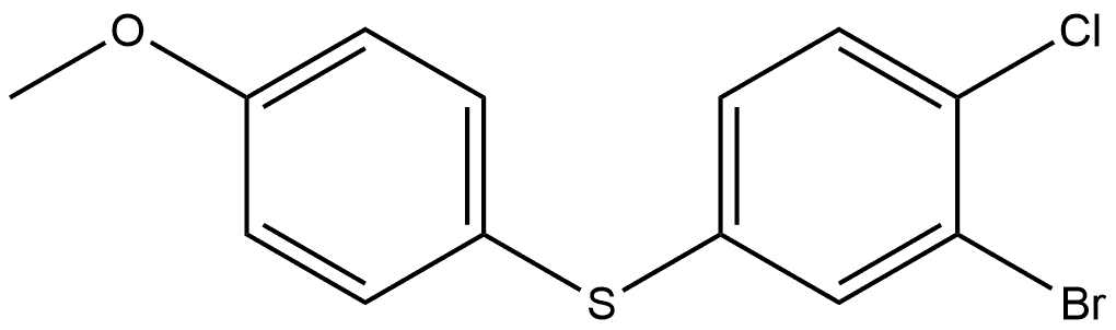 2-Bromo-1-chloro-4-[(4-methoxyphenyl)thio]benzene Structure