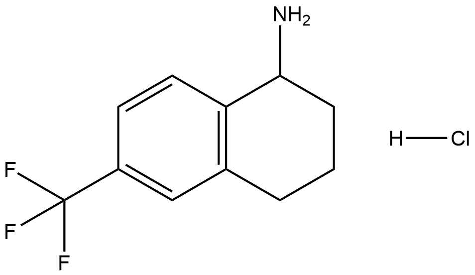 6-(Trifluoromethyl)-1,2,3,4-tetrahydronaphthalen-1-amine? hydrochloride Structure