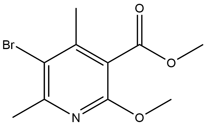 Methyl 5-bromo-2-methoxy-4,6-dimethyl-3-pyridinecarboxylate Structure