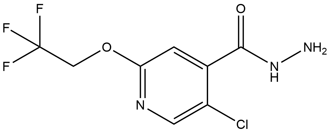 5-Chloro-2-(2,2,2-trifluoroethoxy)-4-pyridinecarboxylic acid hydrazide 구조식 이미지