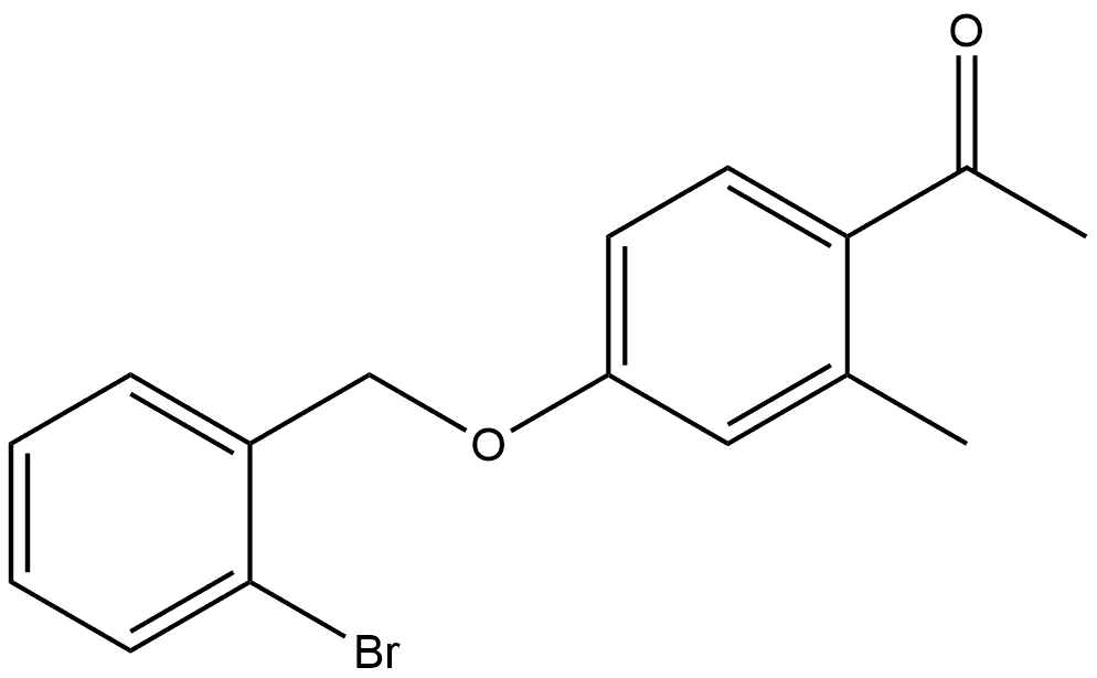 1-[4-[(2-Bromophenyl)methoxy]-2-methylphenyl]ethanone Structure