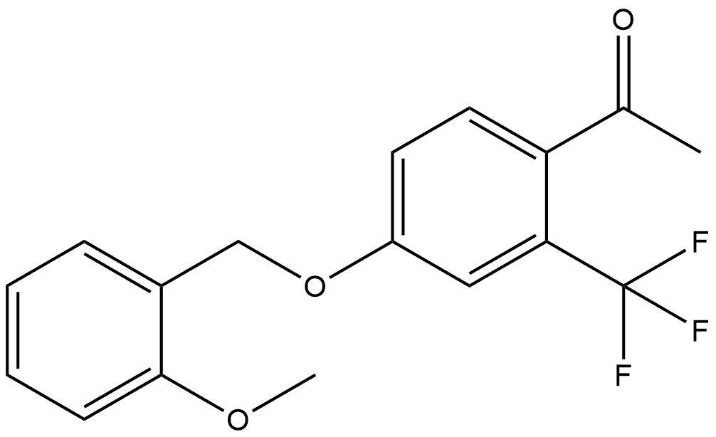 1-[4-[(2-Methoxyphenyl)methoxy]-2-(trifluoromethyl)phenyl]ethanone Structure