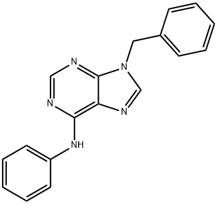 9H-Purin-6-amine, N-phenyl-9-(phenylmethyl)- Structure