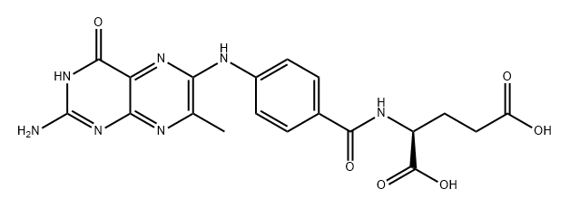 L-Glutamic acid, N-[4-[(2-amino-3,4-dihydro-7-methyl-4-oxo-6-pteridinyl)amino]benzoyl]- 구조식 이미지