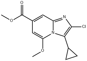 Imidazo[1,2-a]pyridine-7-carboxylic acid, 2-chloro-3-cyclopropyl-5-methoxy-, methyl ester Structure