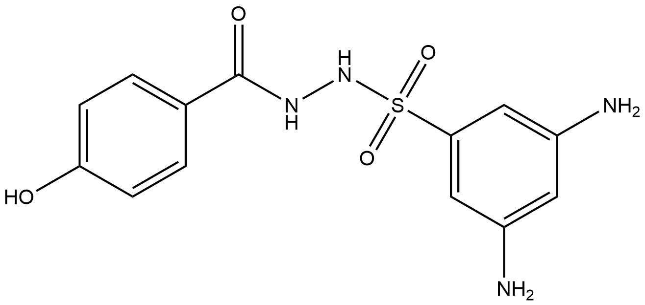 3,5-diamino-N'-(4-hydroxybenzoyl)benzenesulfonohydrazide Structure