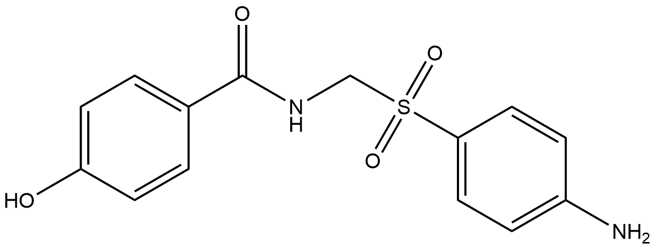 N-(((4-aminophenyl)sulfonyl)methyl)-4-hydroxybenzamide Structure